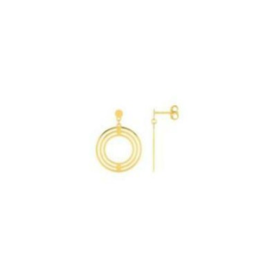 Boucles d'oreilles pendantes en or jaune