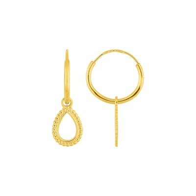Boucles d'oreilles créoles en or jaune
