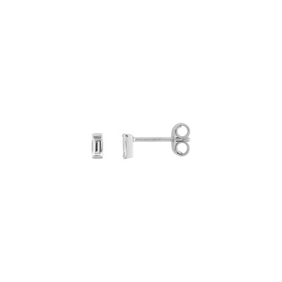 Clous d'oreilles  en or blanc et diamant 0.09ct
