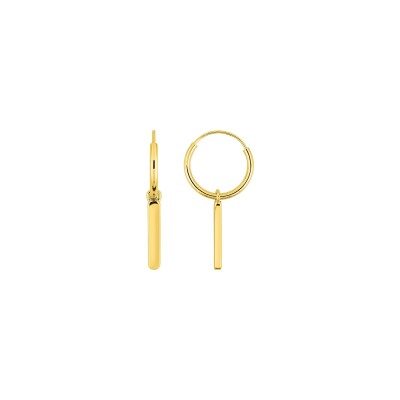 Boucles d'oreilles créoles  en or jaune