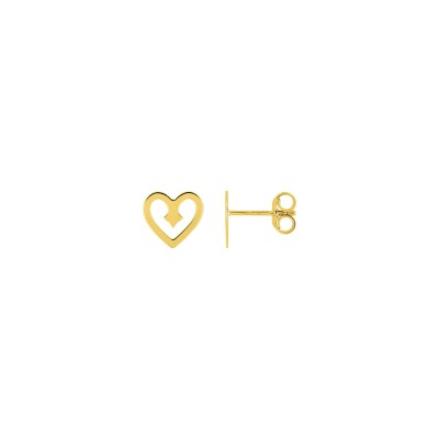 Clous d'oreilles en or jaune