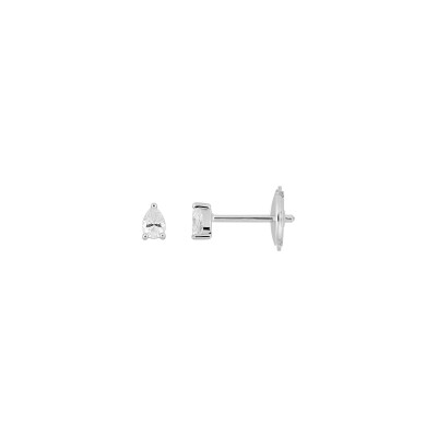 Clous d'oreilles  en or blanc et diamant 0.30ct
