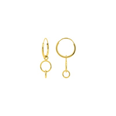Boucles d'oreilles créoles en or jaune