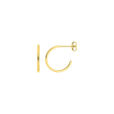 Boucles d'oreilles demi créoles en or jaune