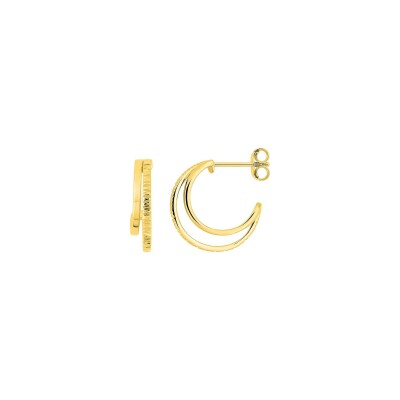 Boucles d'oreilles demi créoles en or jaune