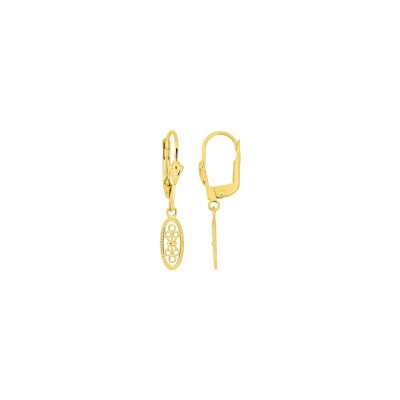 Boucles d'oreilles dormeuses en or jaune