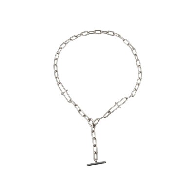 Collier Untied en argent rhodié