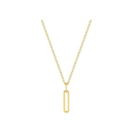 Collier motif vertical en or jaune