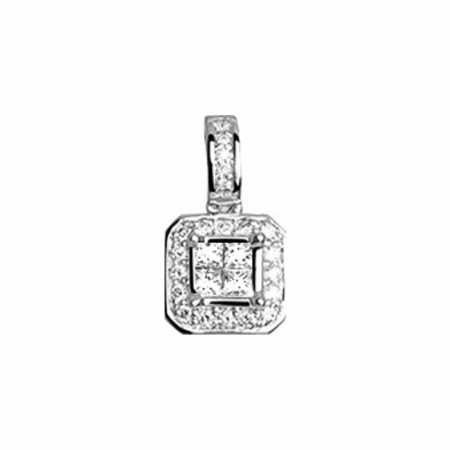 Pendentif en or blanc et diamants de 0.25ct