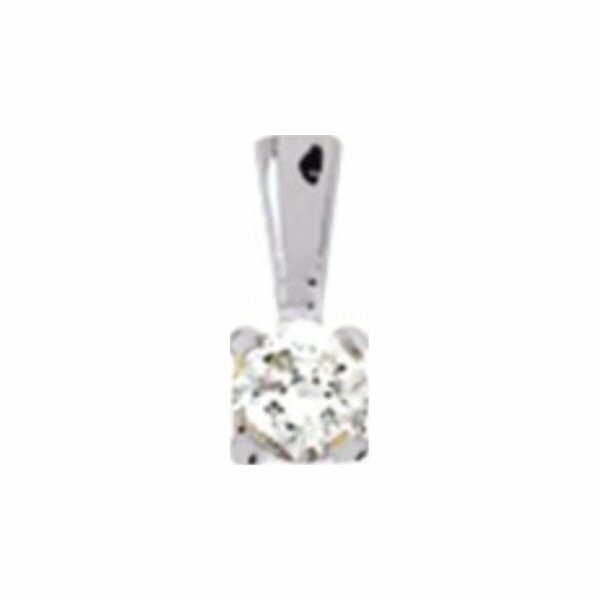 Pendentif en or blanc et oxyde de zirconium