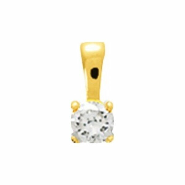 Pendentif en or jaune et oxyde de zirconium