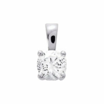 Pendentif en or blanc et oxyde de zirconium