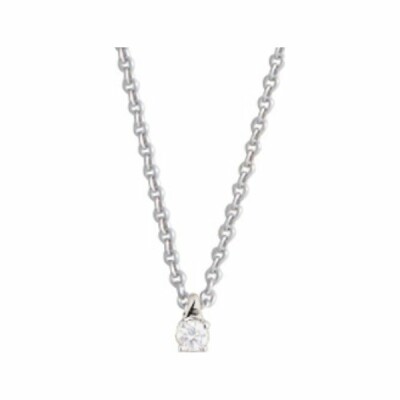 Collier en or blanc et diamants de 0.04ct