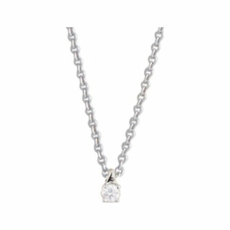 Collier en or blanc et diamants de 0.04ct