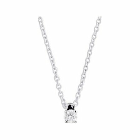 Collier en or blanc et diamants de 0.08ct, 42cm