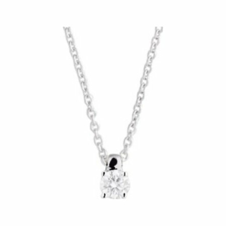 Collier en or blanc et diamants de 0.14ct, 42cm