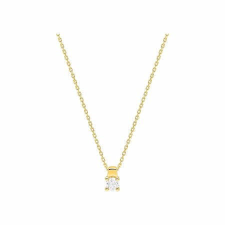 Collier en or jaune et diamants de 0.18ct