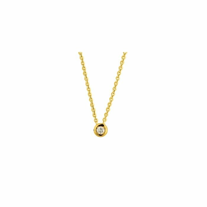 Collier en or jaune et diamants de 0,04ct