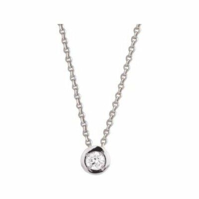 Collier en or blanc et diamant de 0.08ct, 42cm