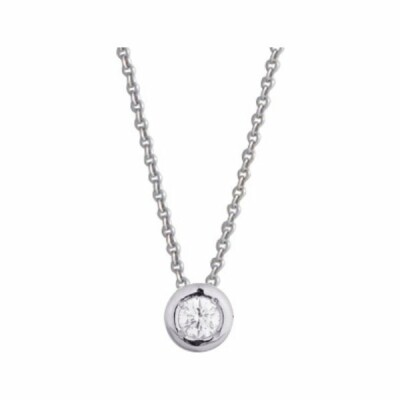 Collier en or blanc et diamant de 0.14ct, 42cm