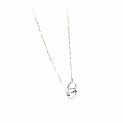 Collier en or blanc et diamants de 0.08ct