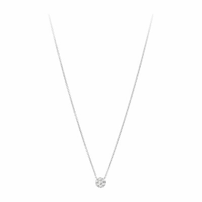 Collier en or blanc et diamants de 0.15ct