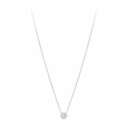 Collier en or blanc et diamants de 0.15ct, 42cm