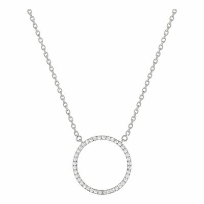Collier en or blanc et diamants de 0.2ct
