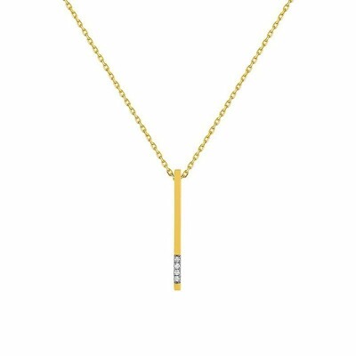 Collier en or jaune et diamants de 0.01ct