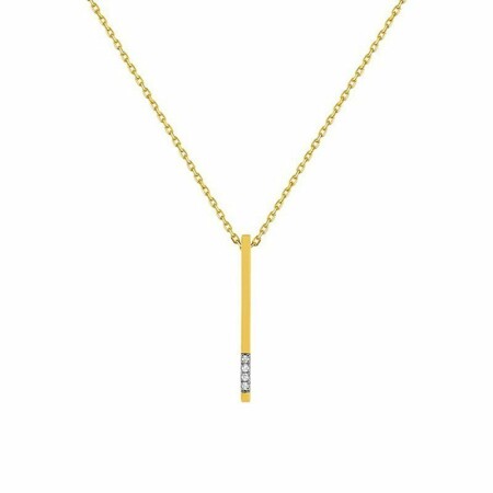 Collier en or jaune et diamants de 0.01ct