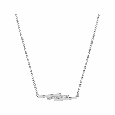 Collier en or blanc et diamants de 0.05ct