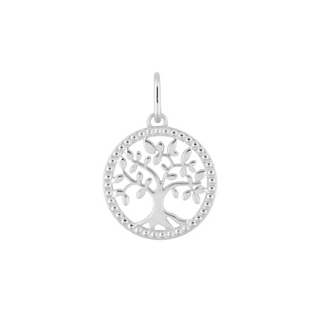 Pendentif arbre en or blanc