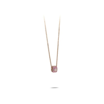 Collier Fullord Ghost en or rose, diamants et saphirs roses