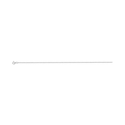 Collier maille boules en argent rhodié, taille 42cm