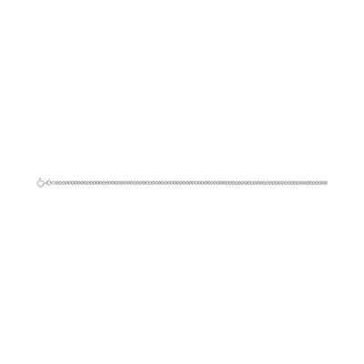 Collier chaîne maille gourmette diamantée en argent rhodié