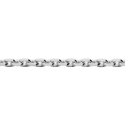 Chaîne maille forçat en argent rhodié