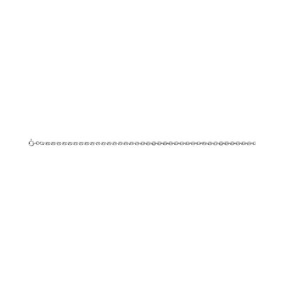 Collier chaîne maille forçat diamantée en argent rhodié