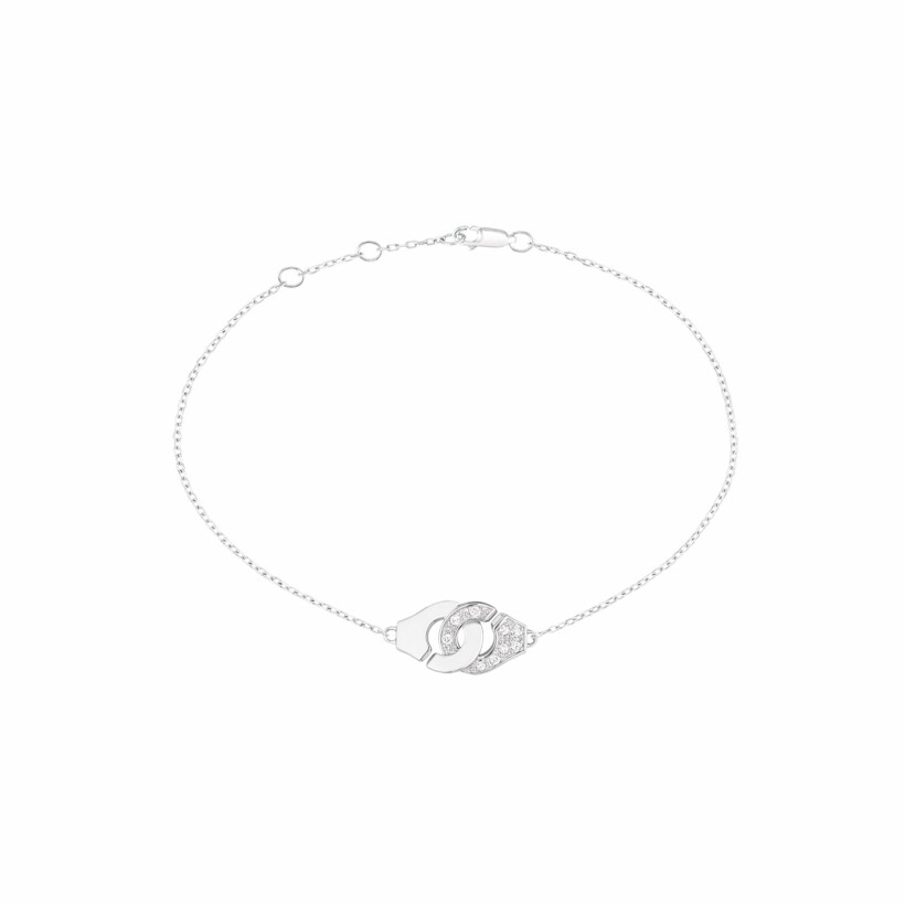 Menottes dinh van R8 cable chain bracelet, white gold, half-diamond