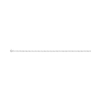 Chaîne maille alternée en argent rhodié
