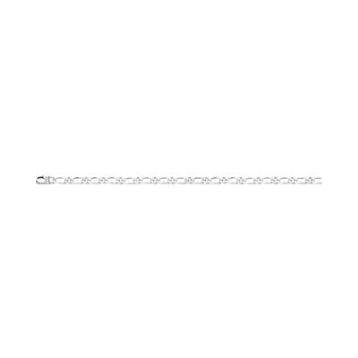 Chaîne maille alternée en argent rhodié