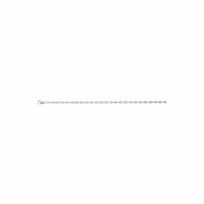 Collier grain de café en argent rhodié, 45cm