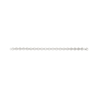 Collier grain de café en argent, 55cm