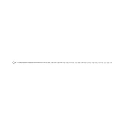 Bracelet chaîne maille Singapour en argent rhodié, taille 18cm