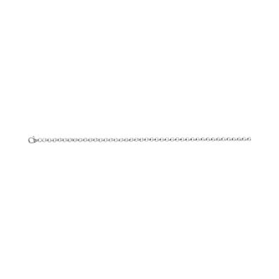 Bracelet chaîne maille jaseron en argent rhodié