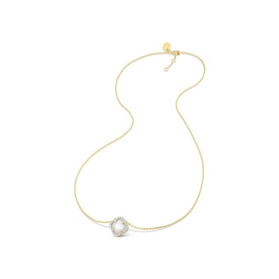 Collier Morganne Bello Victoria Diamants en or jaune, nacre et diamants