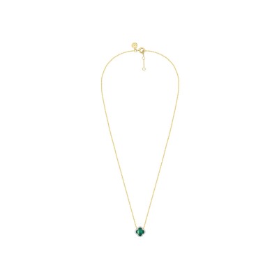 Collier Morganne Bello Victoria Diamants en or jaune, agate verte et diamants