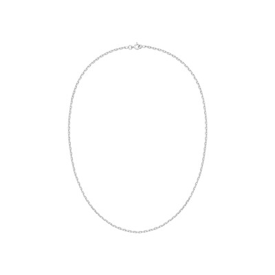 Chaîne maille forçat en argent rhodié