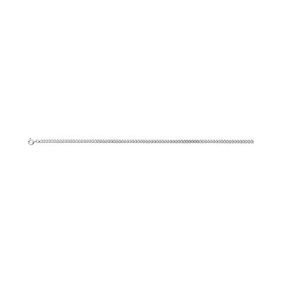 Collier chaîne maille gourmette en argent rhodié