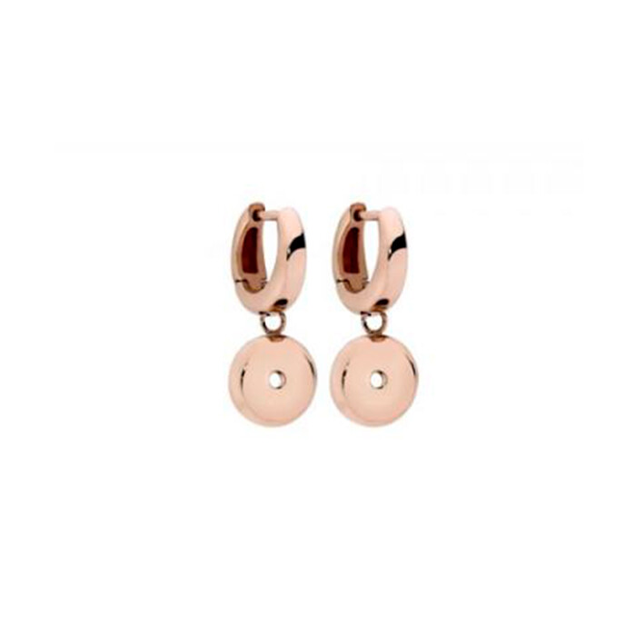 Boucles d'oreilles QUDO Basic en métal doré rose
