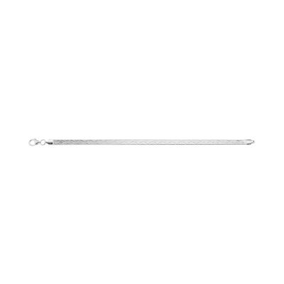 Collier en argent rhodié, taille 42cm